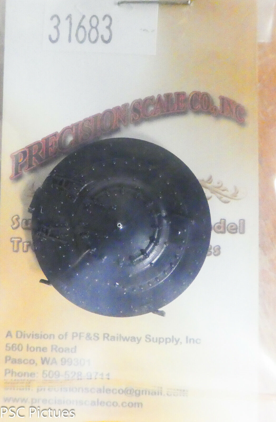Precision Scale HO #31683 Smokebox Front, 99", Santa Fe, Plastic Part