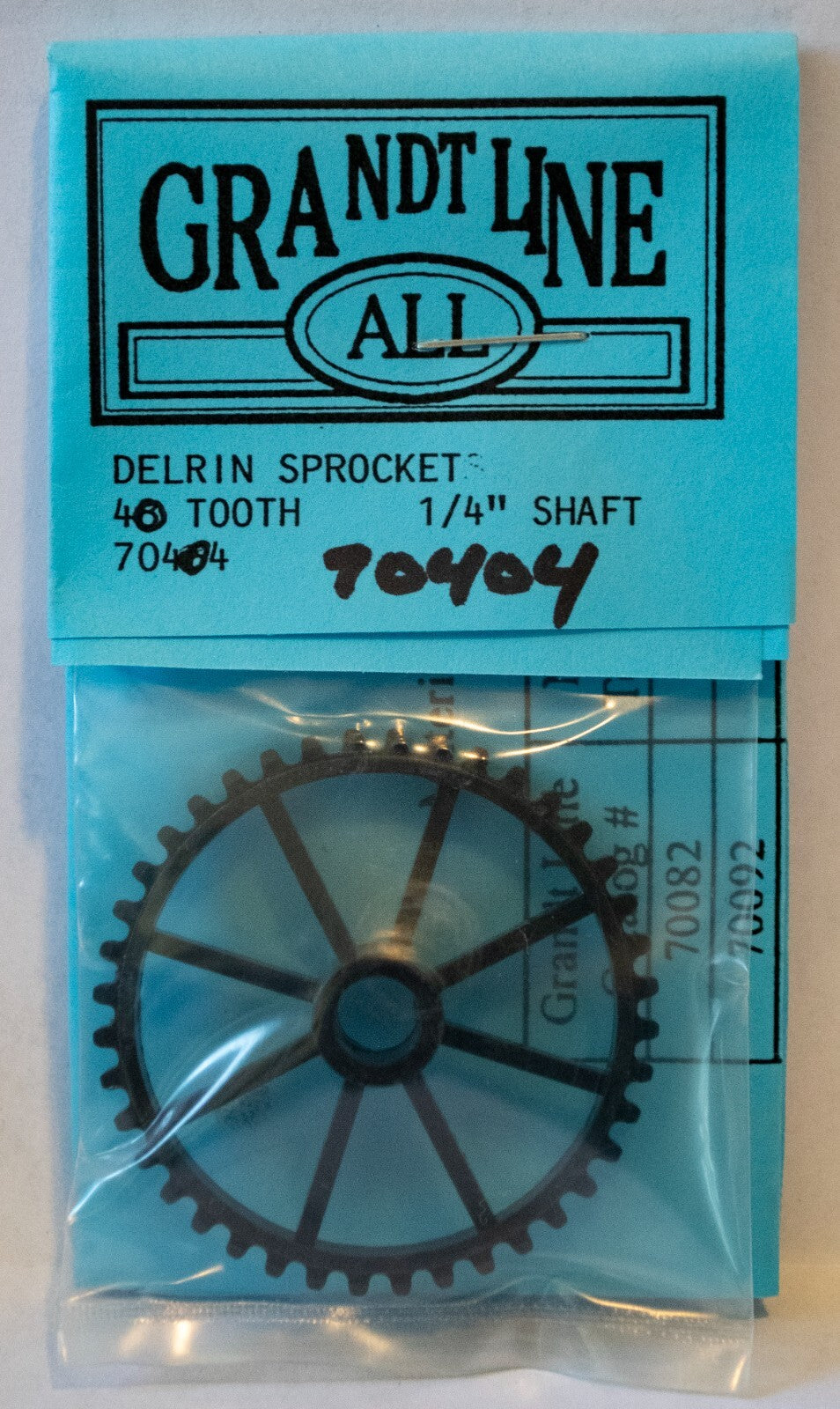 Grandt Line #70404 Delrin Sprockets -- 1/4" 6.4mm Shaft, 40-Tooth