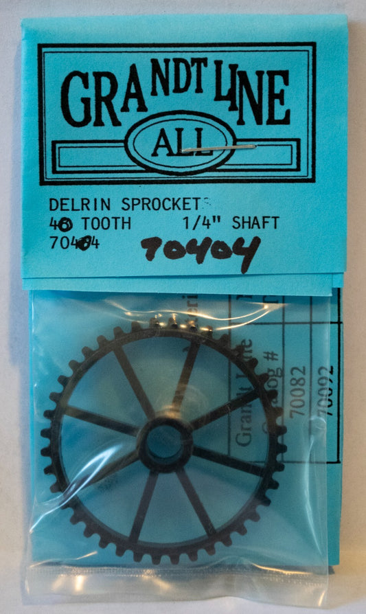 Grandt Line #70404 Delrin Sprockets -- 1/4" 6.4mm Shaft, 40-Tooth
