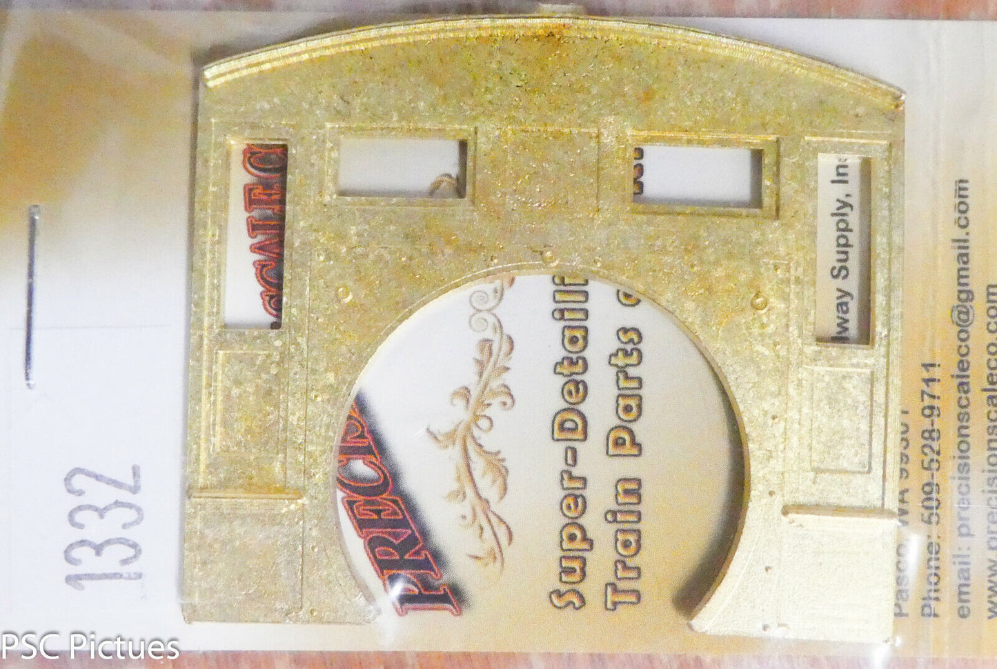 Precision Scale On3 #1332 Cab Front, For: Cabs A,D,E, C-16, On3 (Brass Casting)