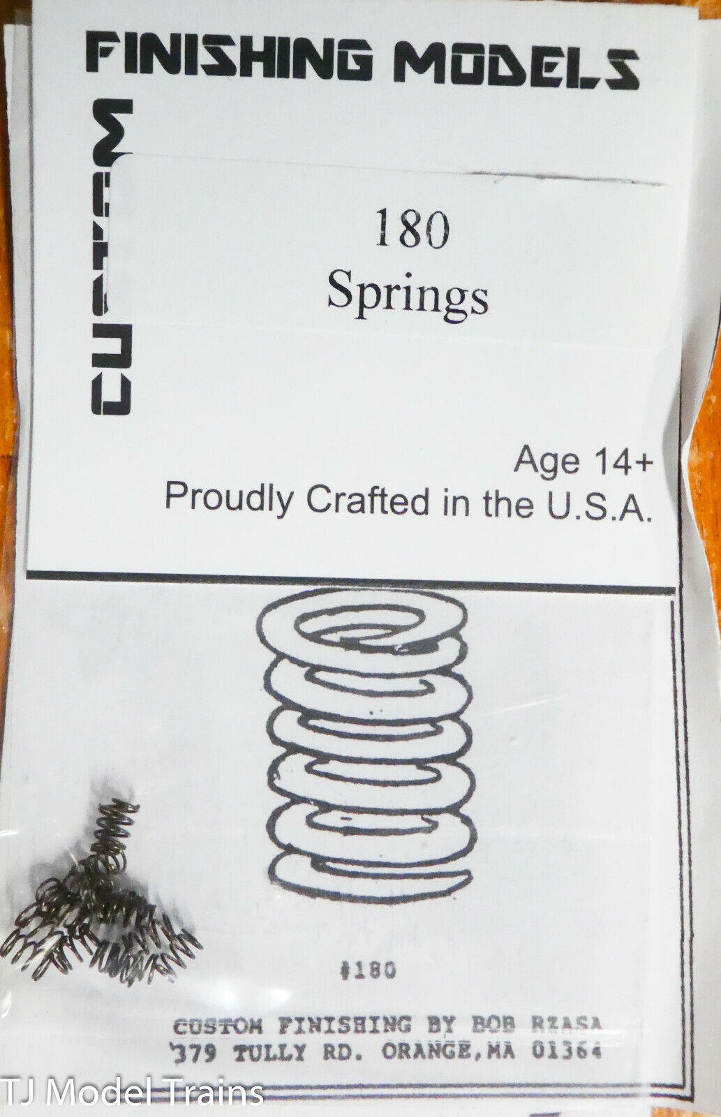 Custom Finishing Models HO #180 Truck Springs -- .130" Long, .060" Diameter