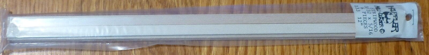 Kappler Mill Lumber Co. #133 (3/32 x 5/16 x 12") Stripwood (6 Pieces in Package)