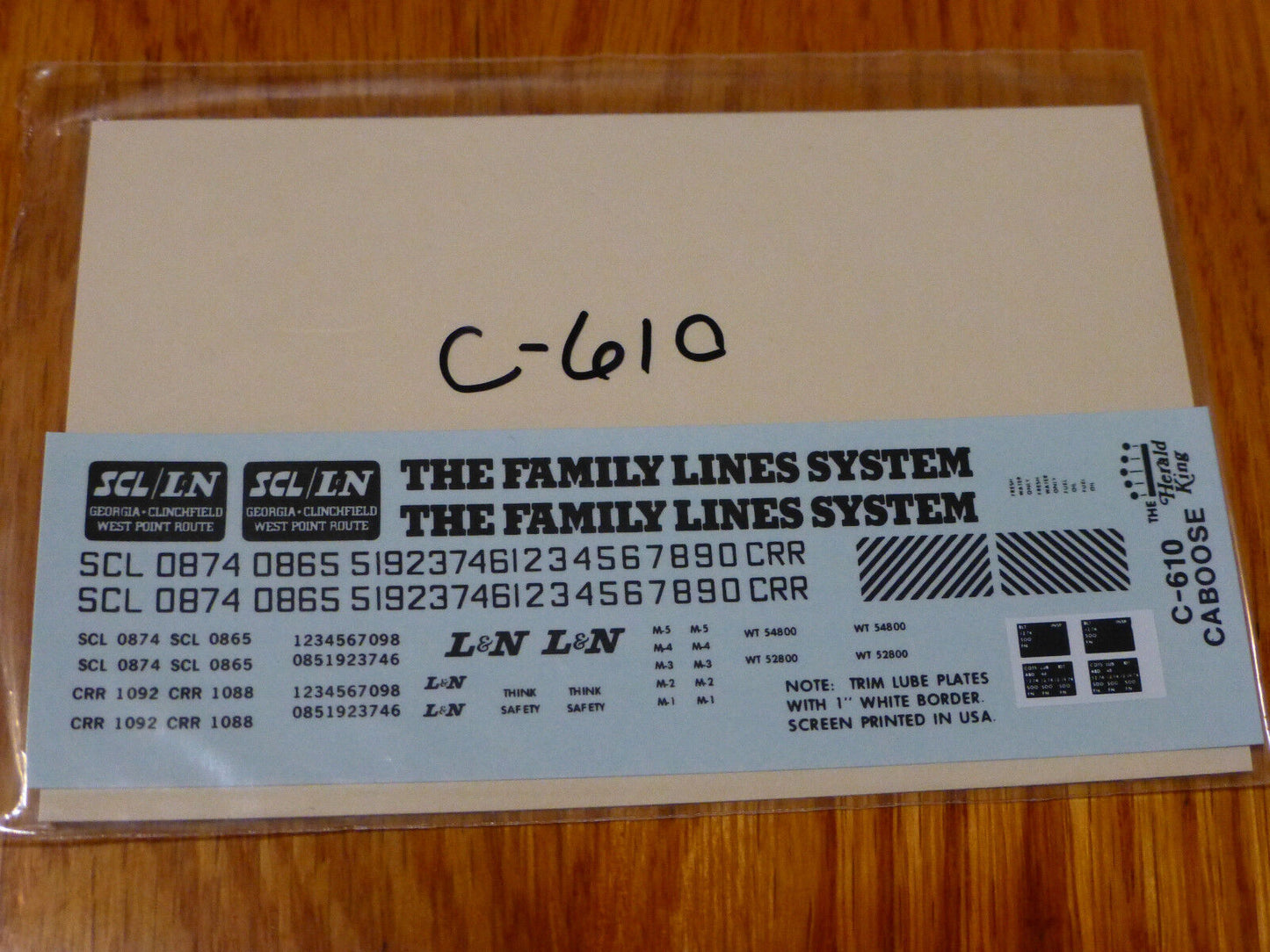 Herald King Decal #C-610 Orange Caboose (1974)