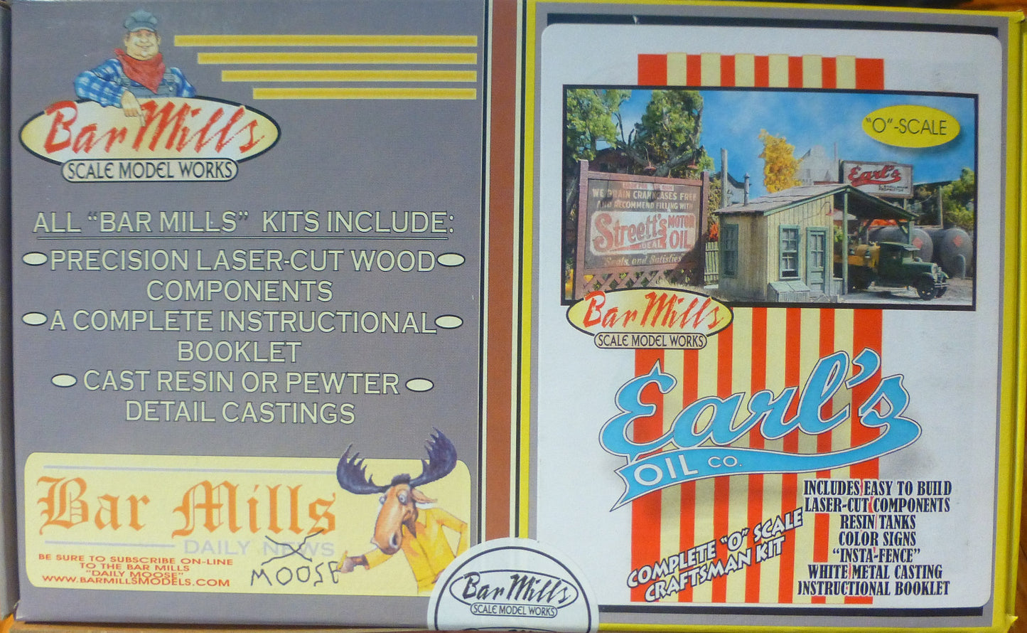Bar Mills O #804 Earl's Oil -- Laser-Cut Wood Kit