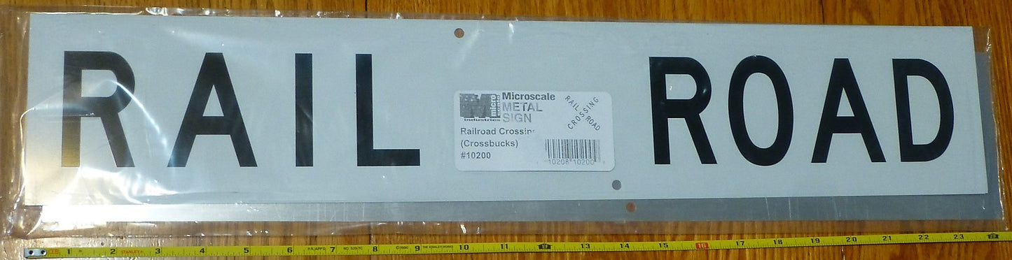 Microscale Metal Sign #10200 RR Crossbucks (Die Cut, Embossed Metal Sign)