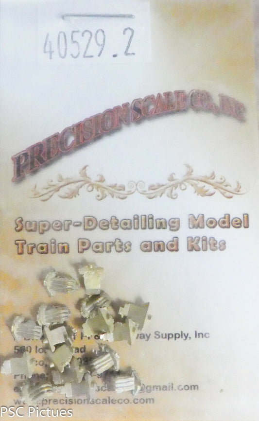 Precision Scale O #40529.2 Supports, Camel Type Lower Door Guide (16 Brass pcs)