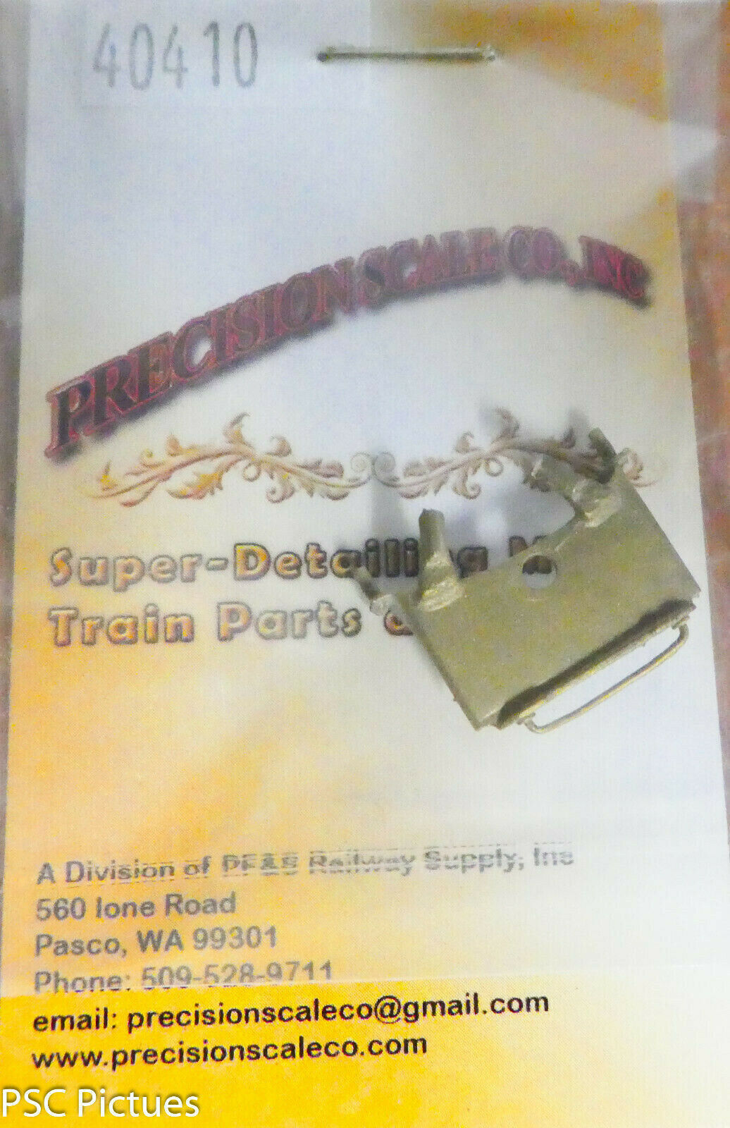 Precision Scale O #40410 Bracket, for: Pennsy Generator, Modern K-4 (Brass Part)