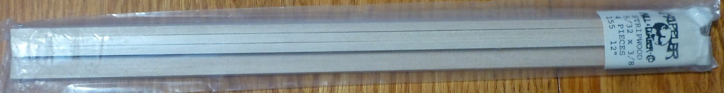 Kappler Mill Lumber Co. #155 (5/32 x 3/8 x 12") 4 Pieces in Package (Stripwood)