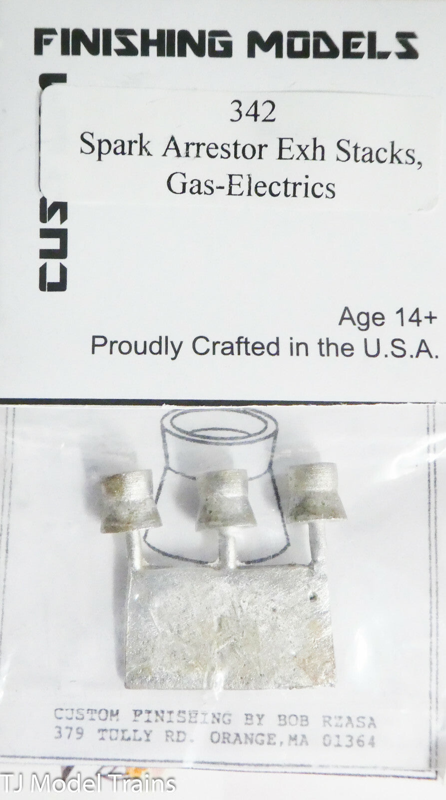 Custom Finishing Models HO #342 Spark Arrestor Exh Stacks Gas-Electrics