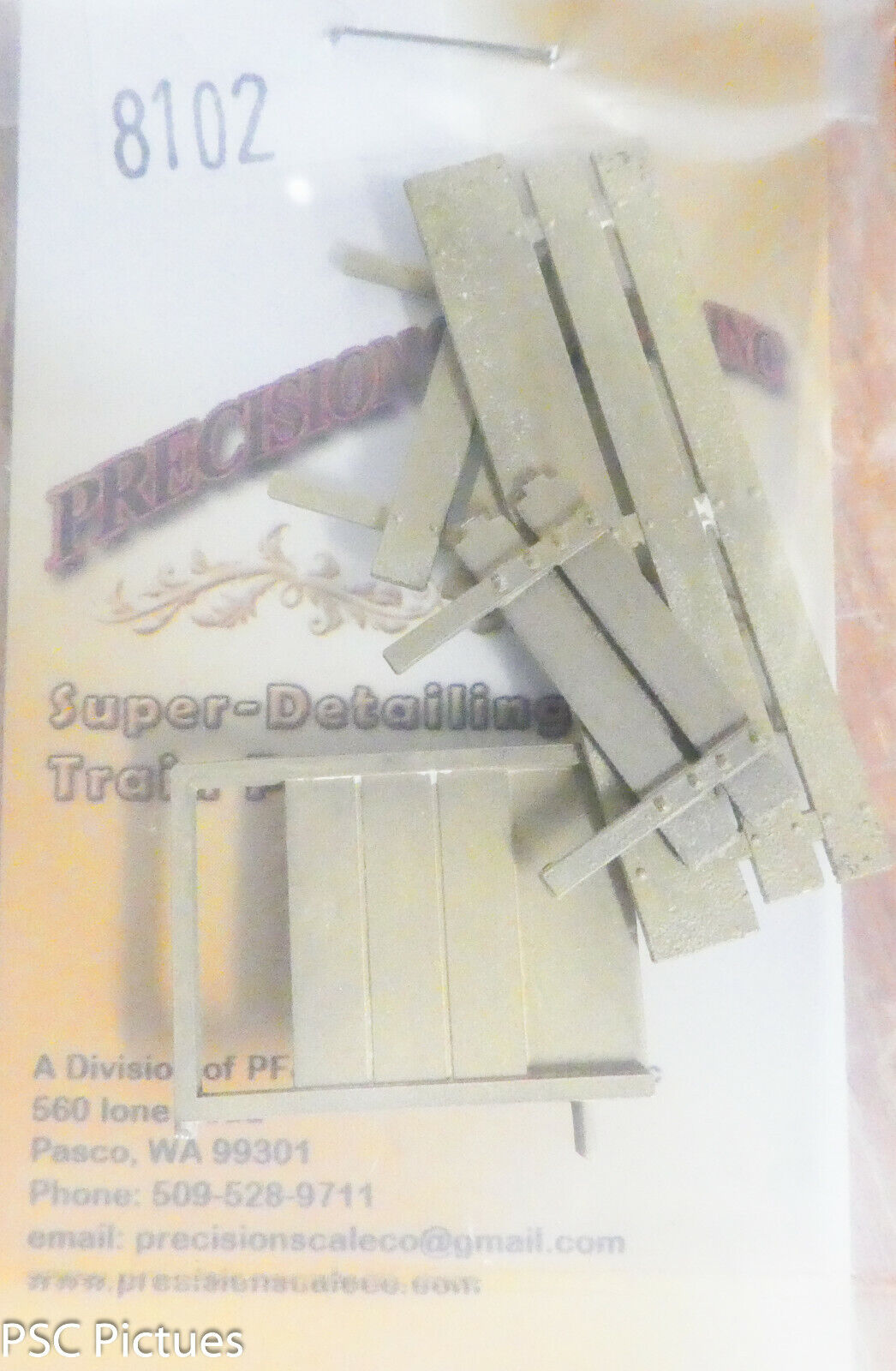 Precision Scale O #8102 Fence For: Tender Bunker, w/Coal or Wood Gate (Brass)