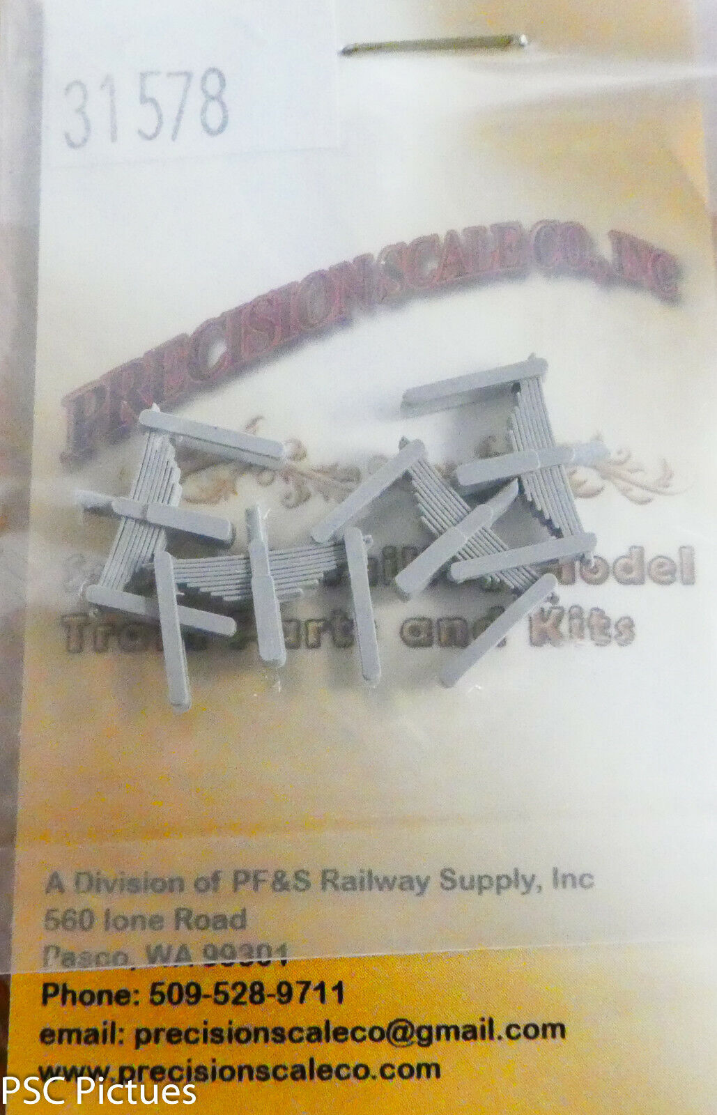 Precision Scale HO #31578 (Plastic) Leaf Springs for Locomotive