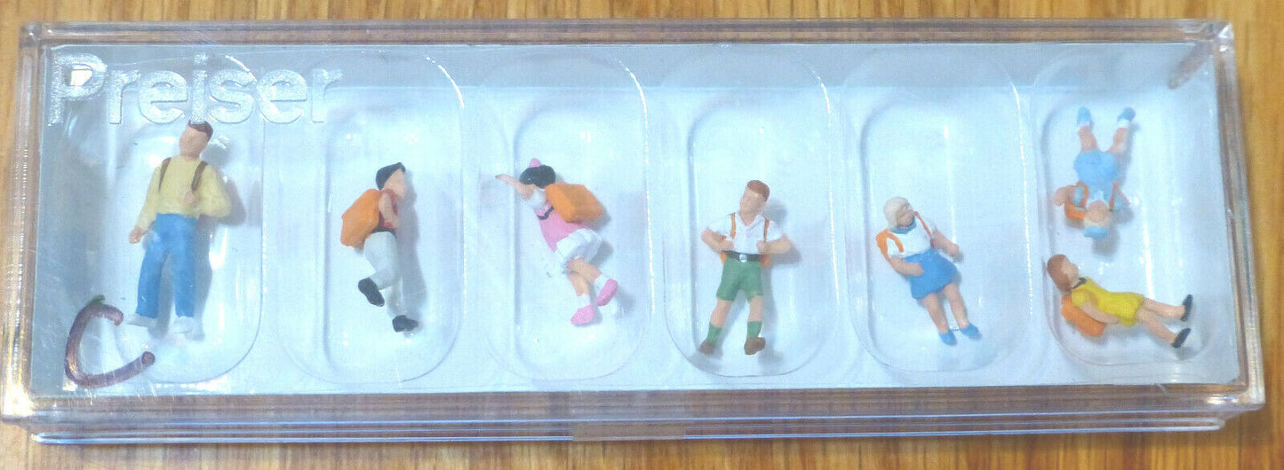Preiser HO #10181C School Children -- pkg(7) Painted Figures