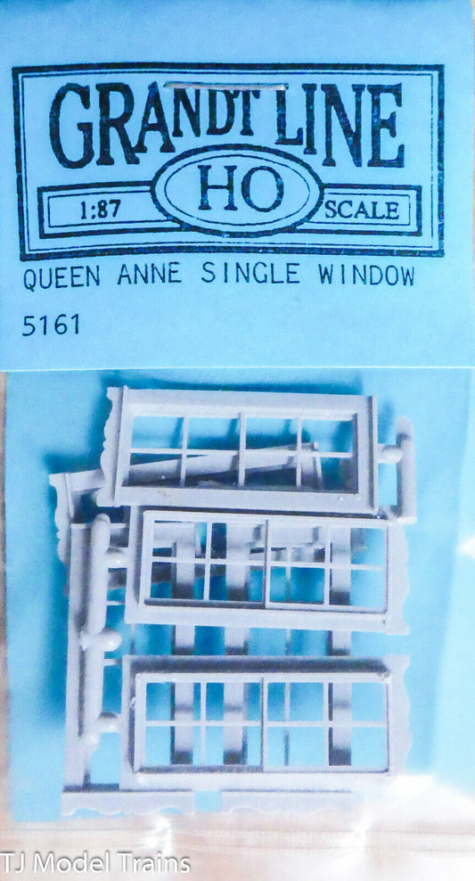 Grandt Line HO #5161 Queen Anne Single Window (3) (Plastic) 1:87th Scale
