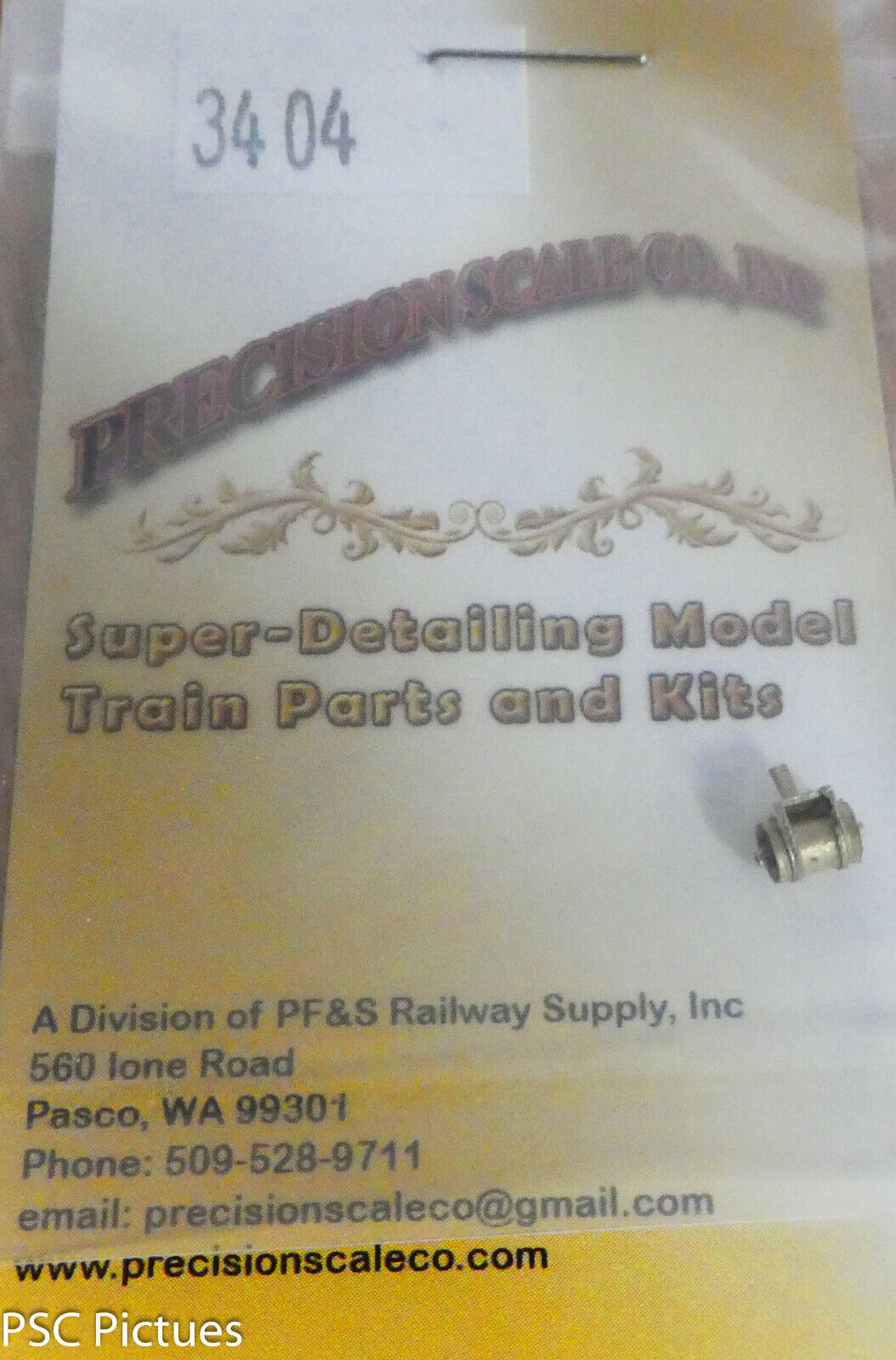 Precision Scale HO #3404 Tank, Small Equalizing, 12" Dia x 15" Long (Brass)