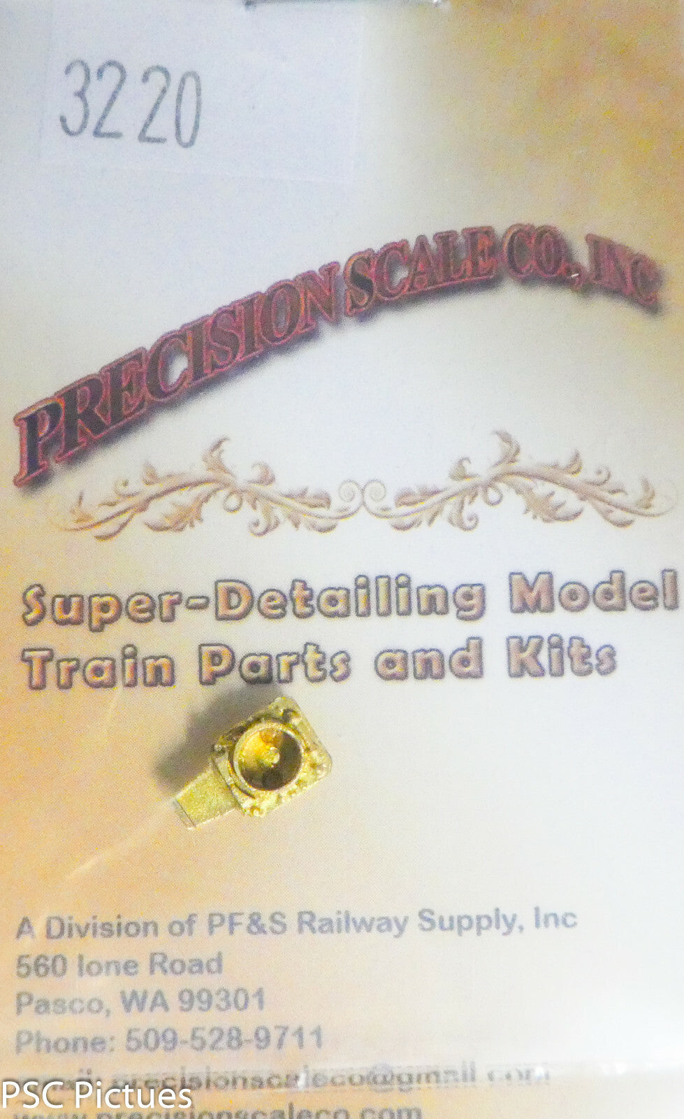 Precision Scale HO #3220 (Brass) Stoker End Detail, For: Back of Locomotive