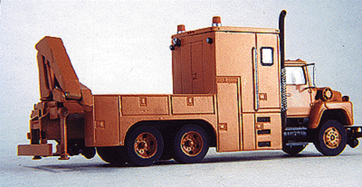 Custom Finishing Models HO #7072 Crane Supply Carrier Truck Body (Kit) Pewter