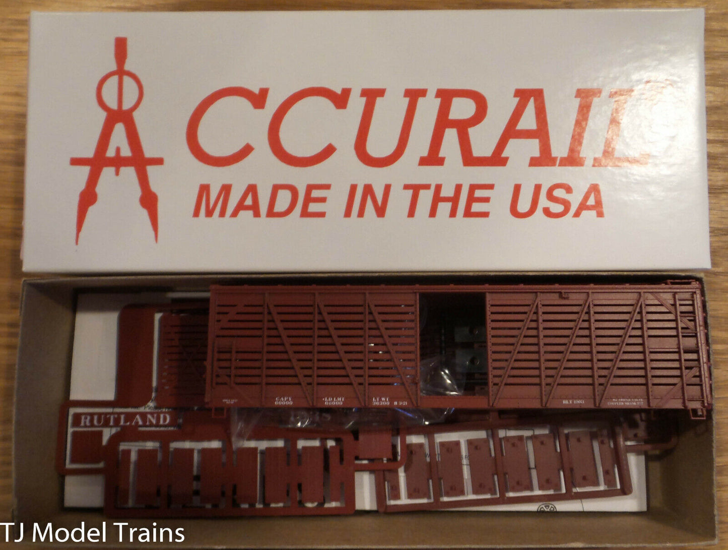Accurail HO #4741 RUTLAND 40' WOOD STOCK CAR