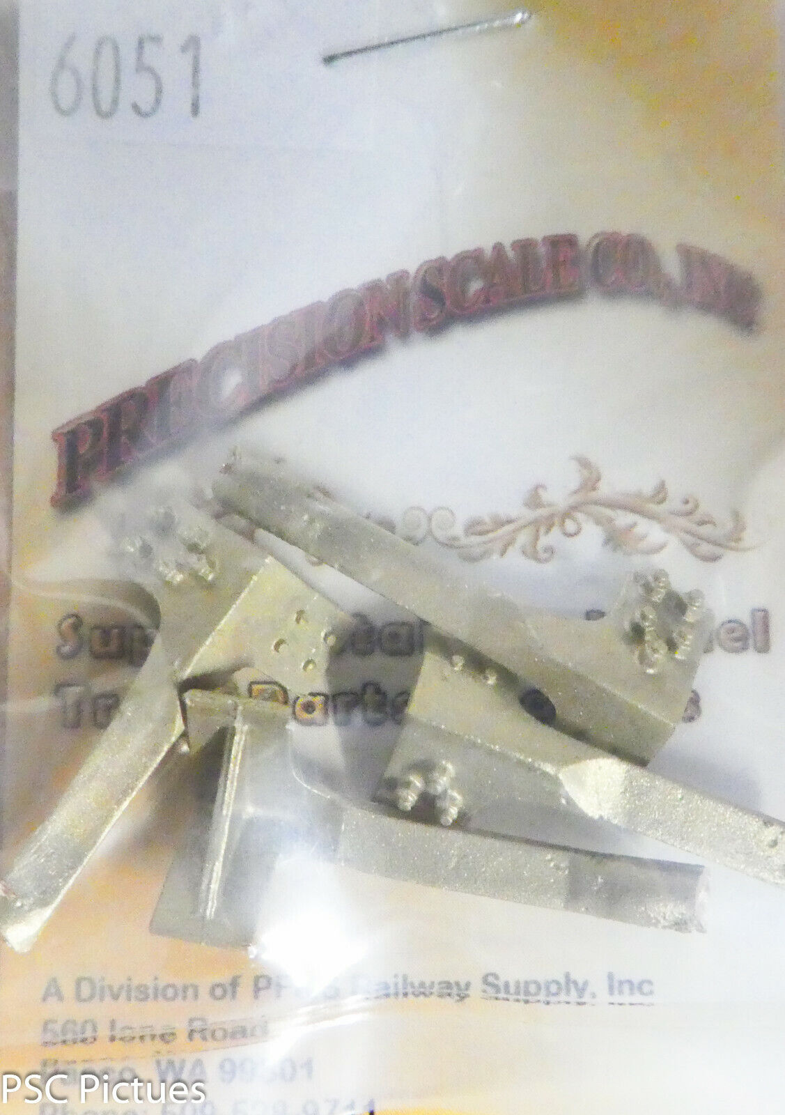 Precision Scale O #6051 Plates for Corner of Tender Frame (Brass)