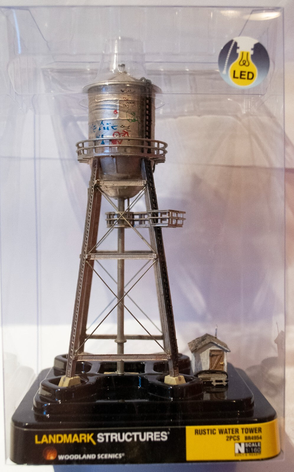 Woodland Scenics N #4954 Rustic Water Tower - Built-&-Ready(R) Landmark Structur