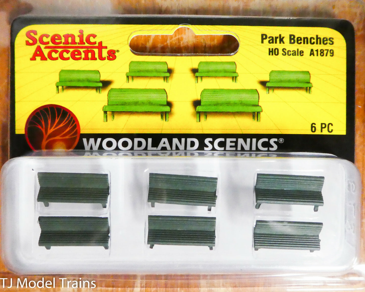 Woodland Scenics HO #1879 - Park Benches (Plastic Parts) 6 Benches (1:87th)