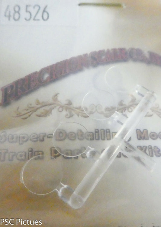 Precision Scale HO #48526 Lens for Headlight & Back-Up Light, Clear, .290 Dia.