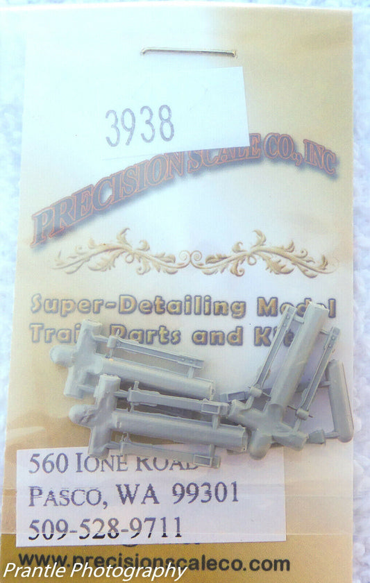 Precision Scale HO #3938 Stanchions, Modern EMD Front and Rear w/ Bracket (8pcs)