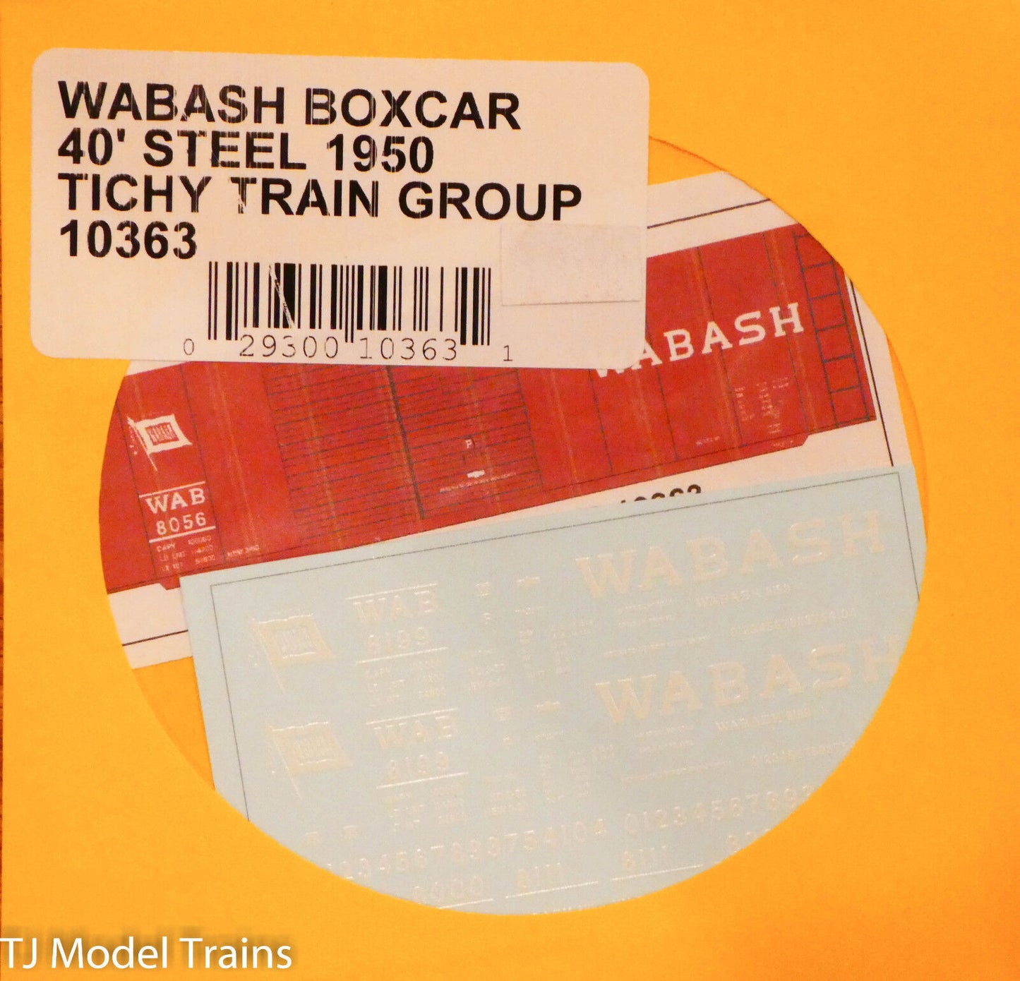 Tichy Train Group HO #10363 Wabash 40' Steel Boxcar (1950) (Decal)