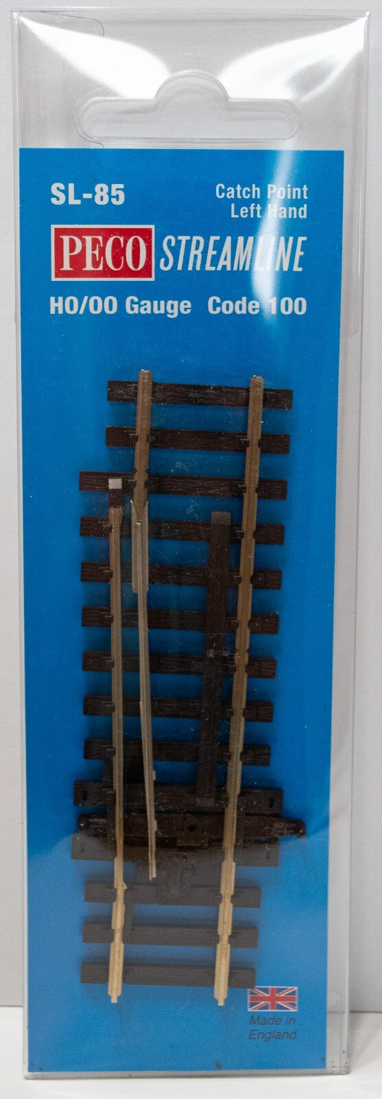 Peco #SL-85 Code 100 Derail (Catch Point) -- Left Hand 3-7/8" 9.8cm
