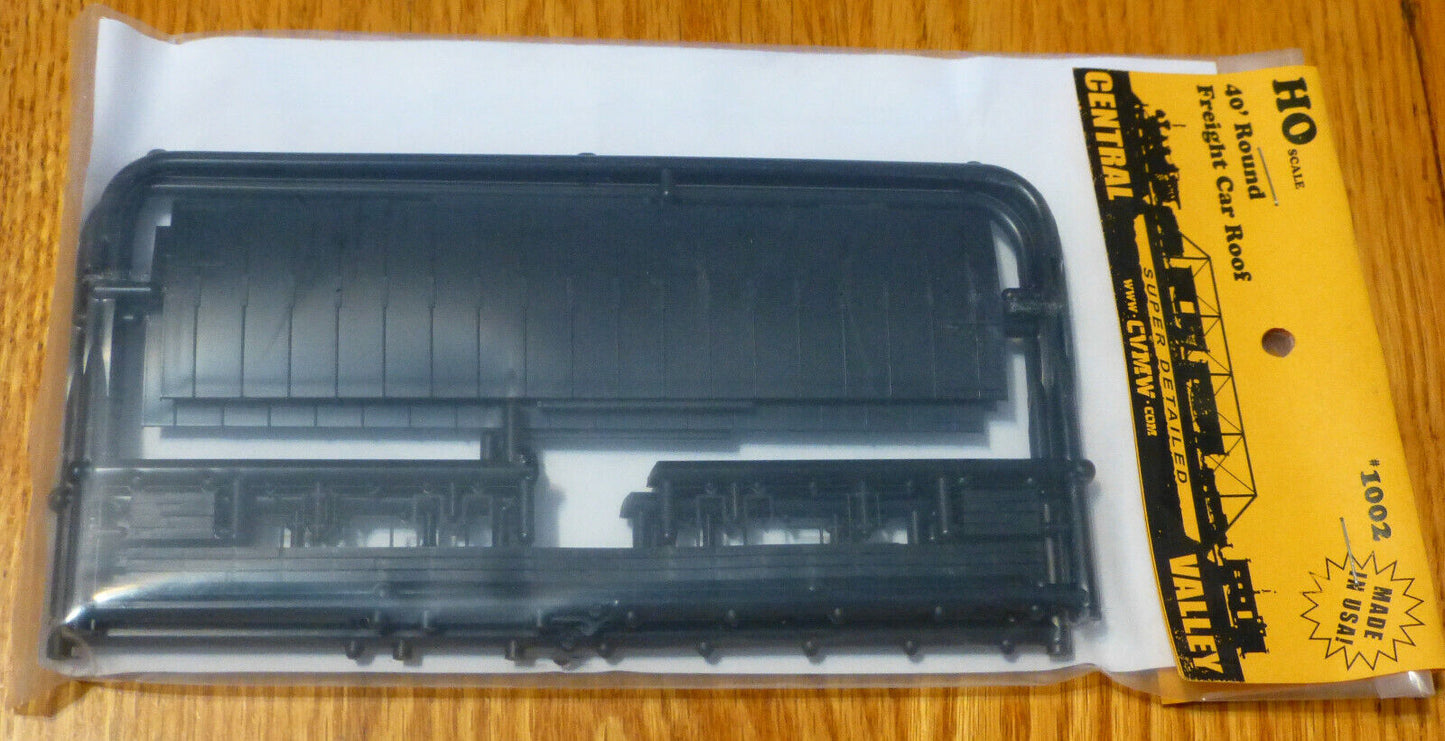 Central Valley HO #1002 (40' Round Freight Car Roof) 1:87th (Plastic Parts)