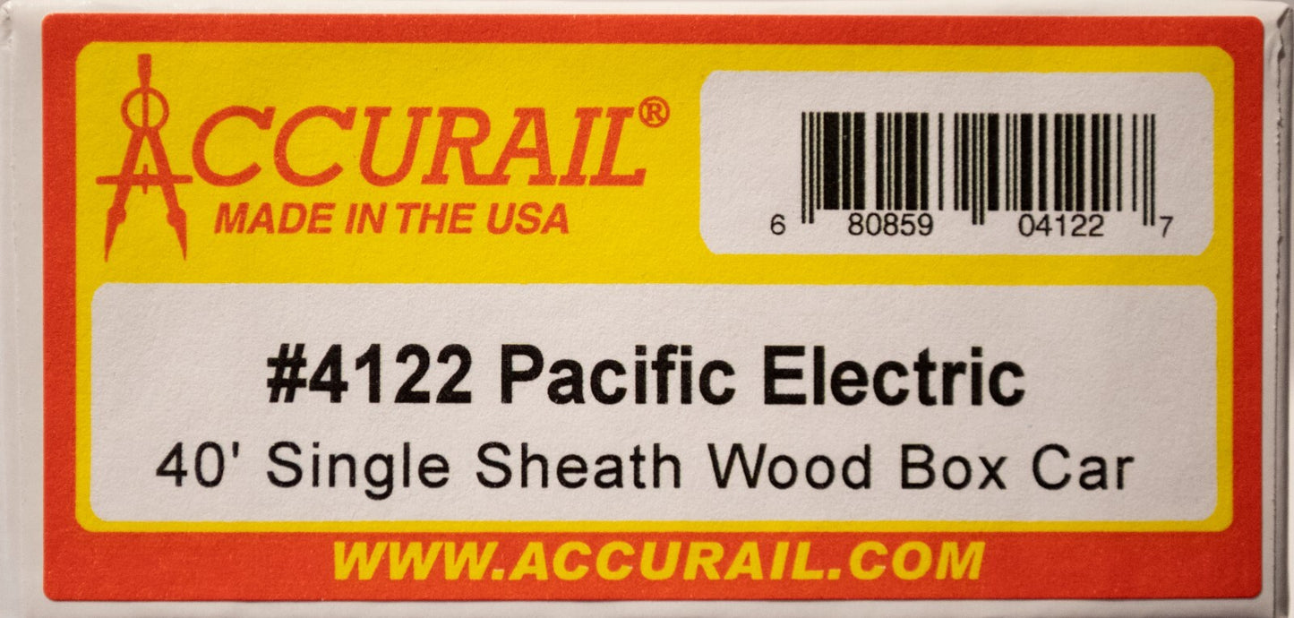 Accurail HO #4122 40' Single-Sheathed Wood Boxcar with Wood Doors and Wood Ends