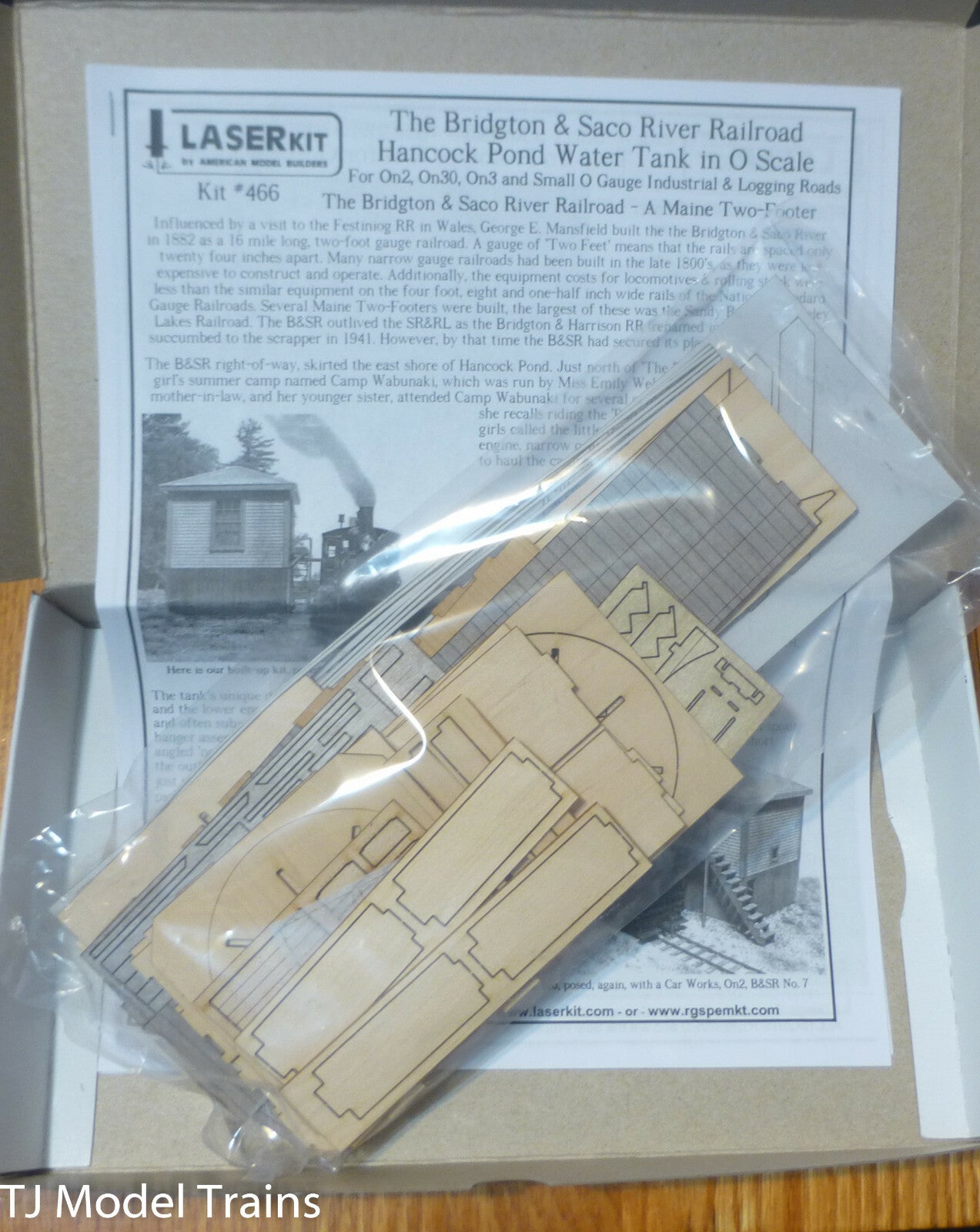 American Model Builders #466 Hancock Pond Water Tank, Kit (Laser-Cut Wood Kit)