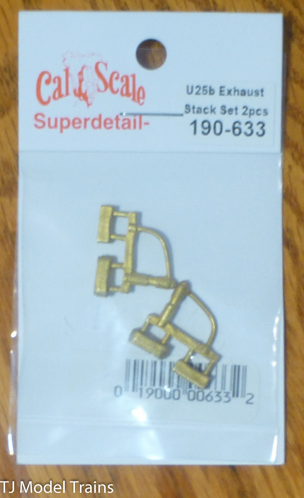 Cal-Scale #633 U25b Exhaust Stack Set of 2 in pkg (HO Scale) Brass Casting
