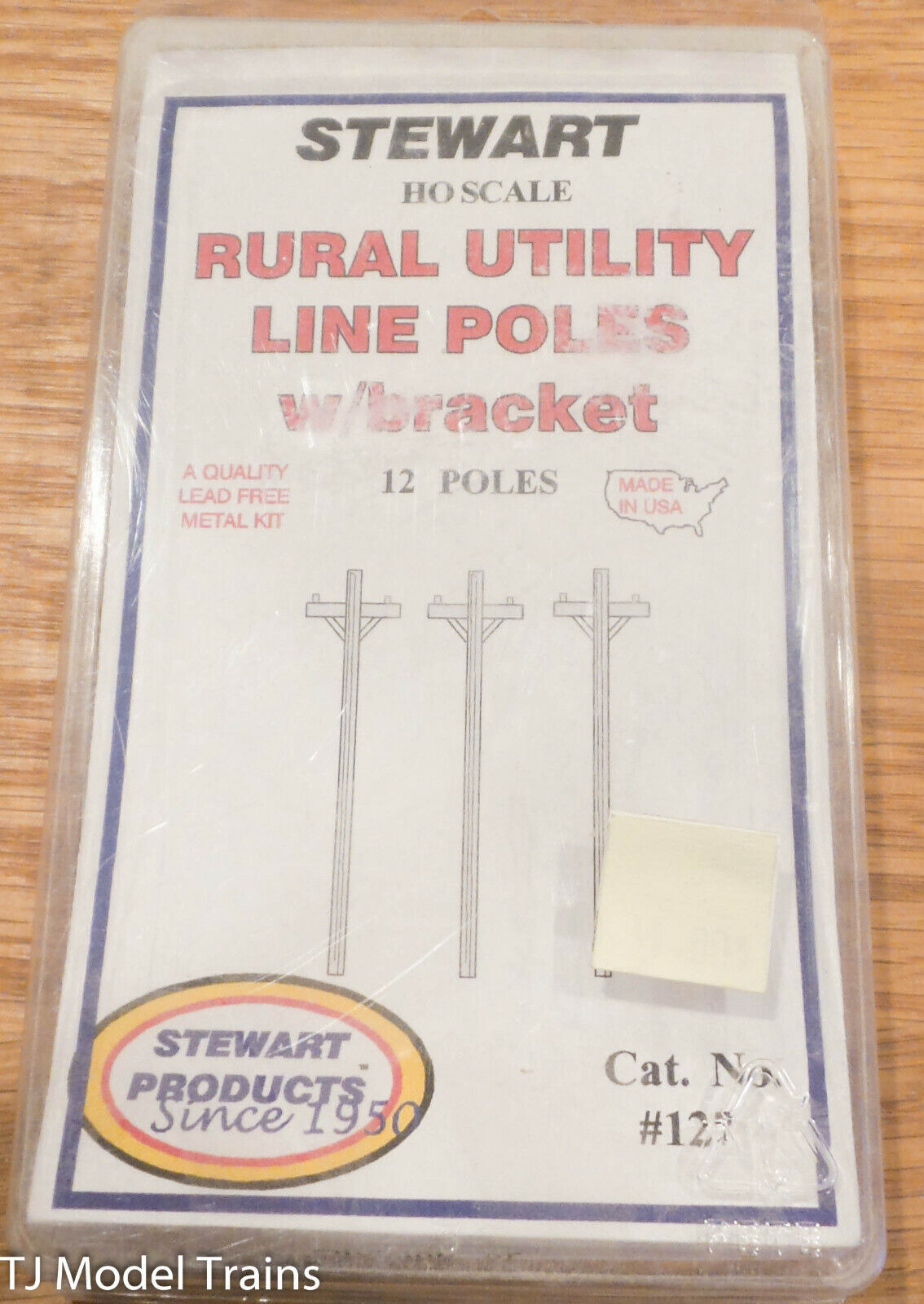 Stewart HO Scale #127 Rural Utility Poles -- 4-1/2" w/Brackets