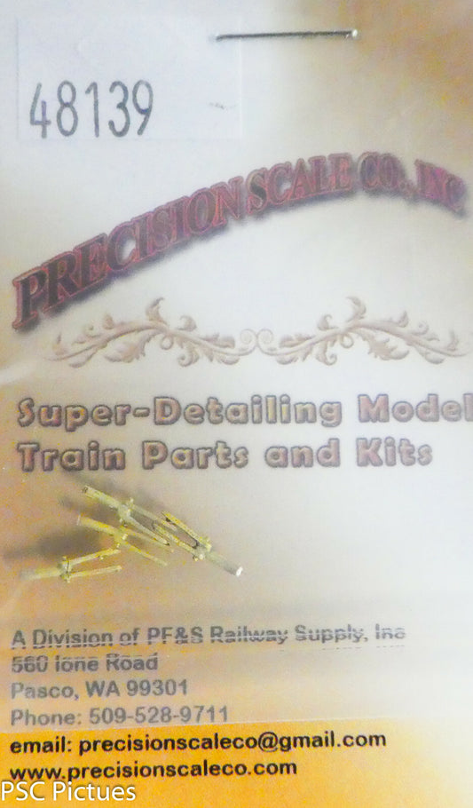 Precision Scale HO #48139 Clevis, Rod, .200" Clevis, .400" Overall (Brass)