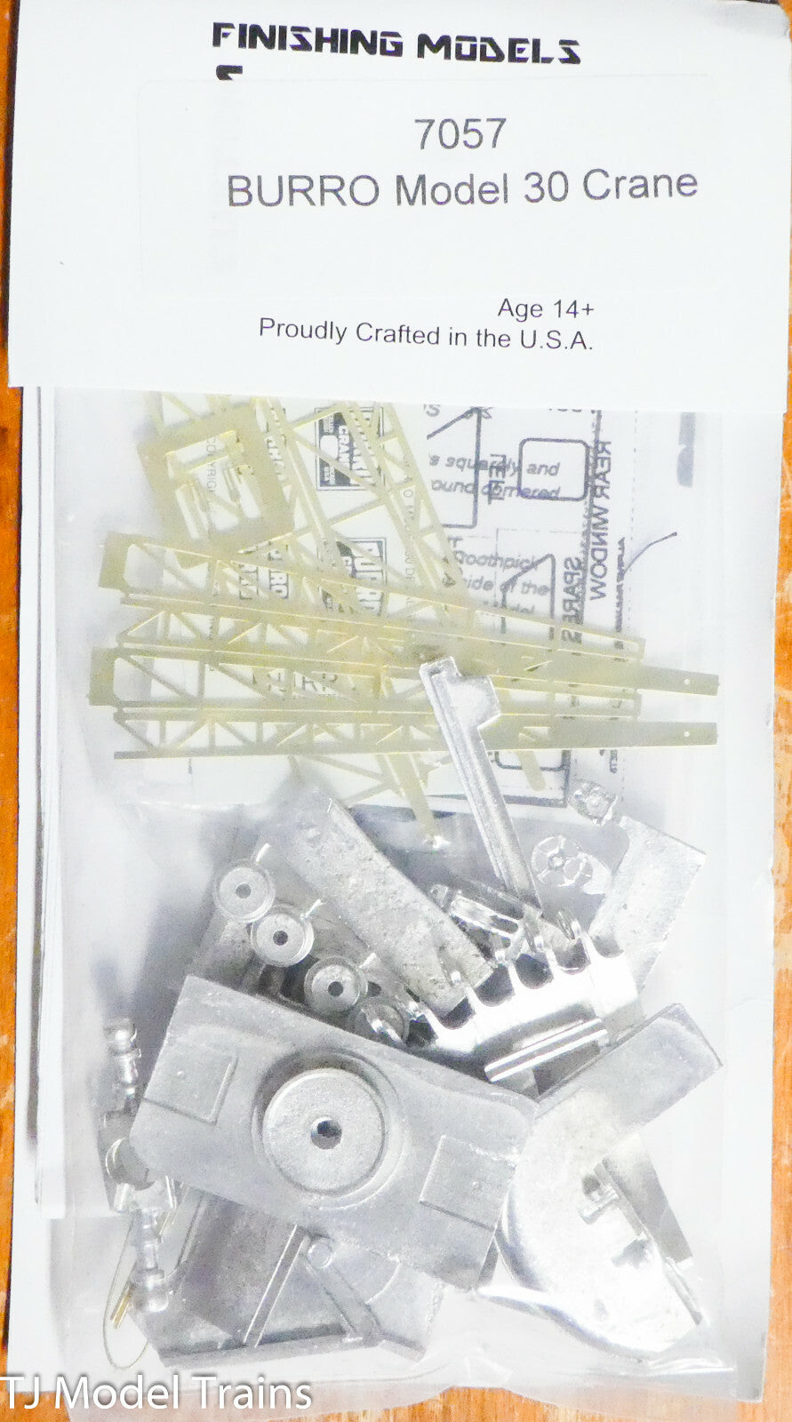Custom Finishing Models HO #7057 Burro Model 30 Crane (White Metal Kit)