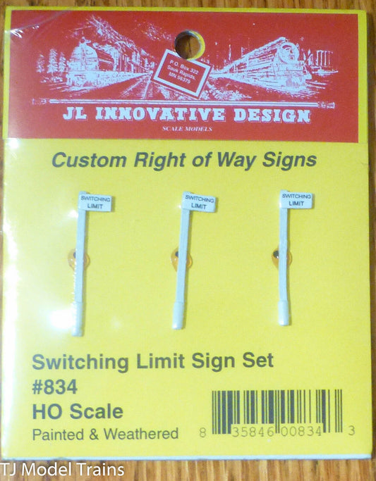JL Innovative Design #834 Custom Railroad Right-of-Way Signs -- Switching Limit
