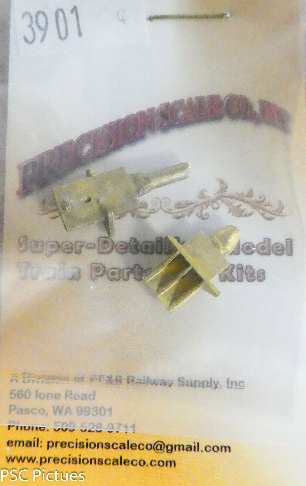 Precision Scale HOn3 #3901 Coupler Pocket, Alco, Fits Kadee (Brass)