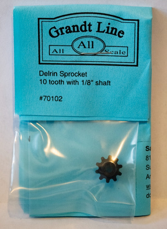 Grandt Line #70102 Delrin Sprockets -- 1/8" 3.2mm Shaft, 10-Tooth