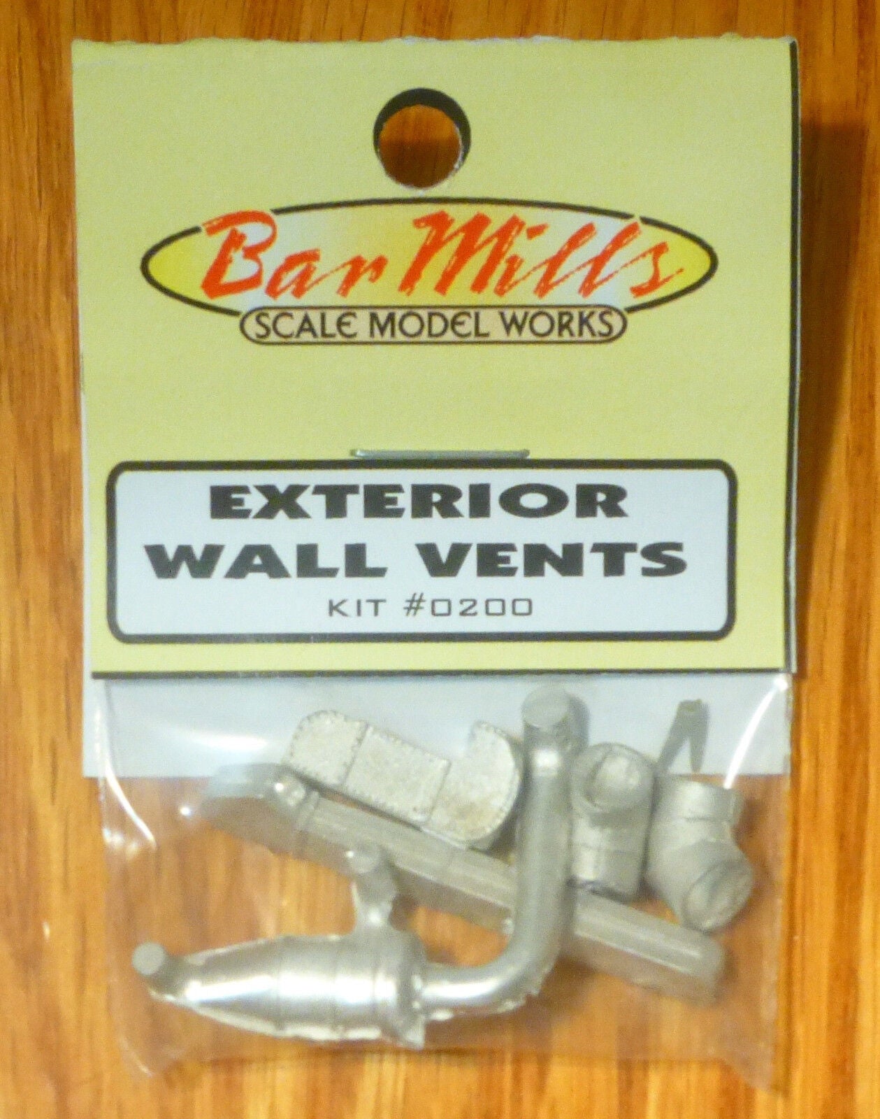 Bar Mills HO #200 Exterior Wall Vents (White Metal Castings) -- pkg(5)