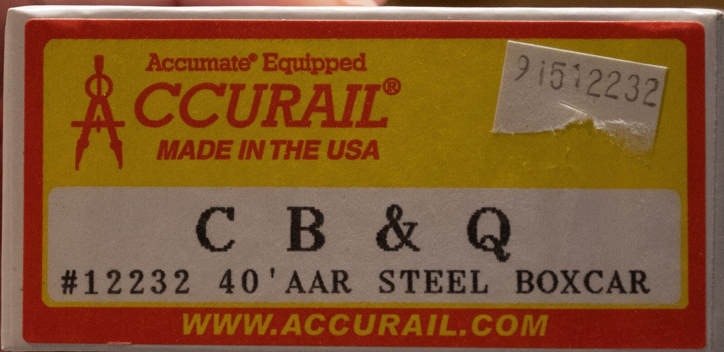 Accurail HO #1223.2 CB&Q (Rd #39487) 40' AAR Steel Boxcar Kit