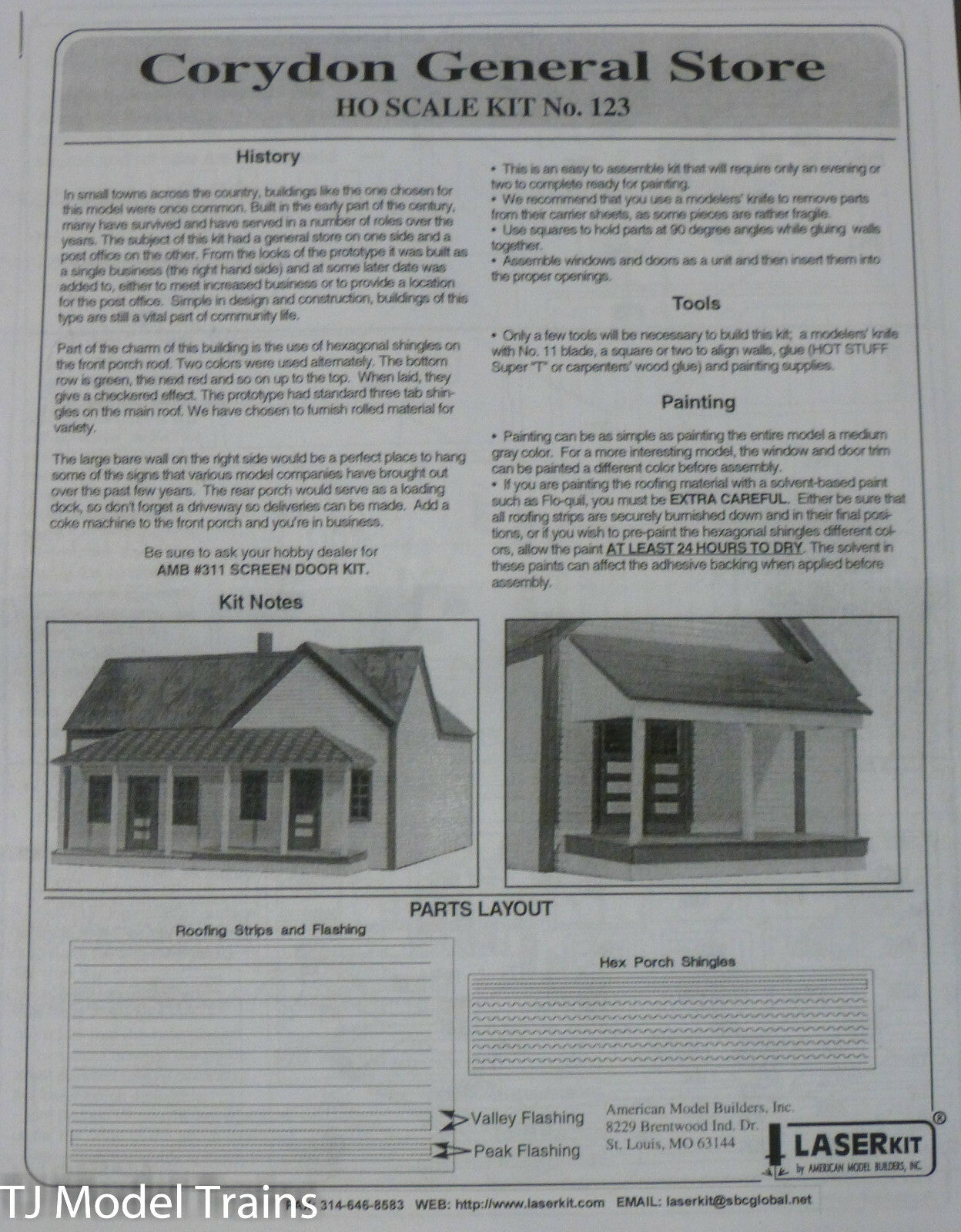 American Model Builders HO #123 Corydon General Store & Post Office