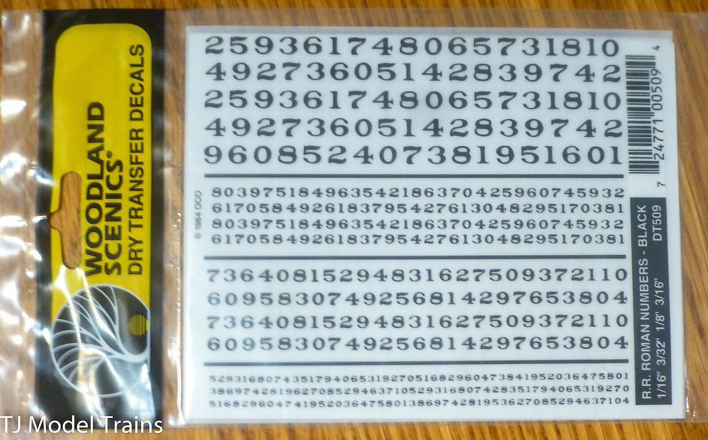 Woodland Scenics #509 Dry Transfer Alphabet Sets -Black- Railroad Roman