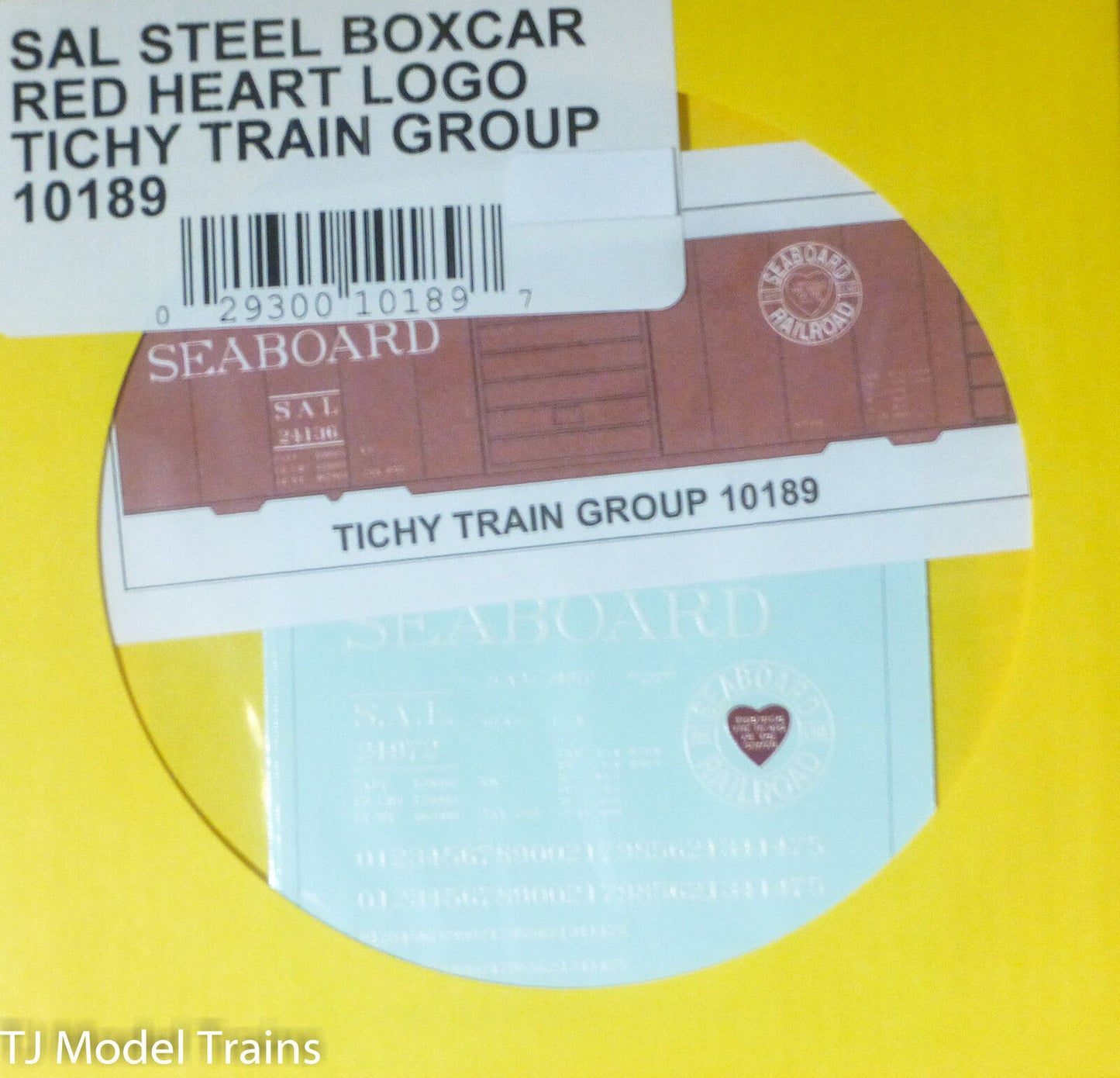 Tichy Train Group #10189 Decal for:Seaboard Air Line 40' Steel Boxcar (Heart