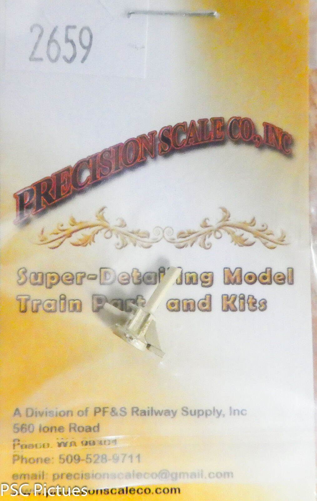 Precision Scale HO #2659 Headlight, NP Style (Brass Casting)