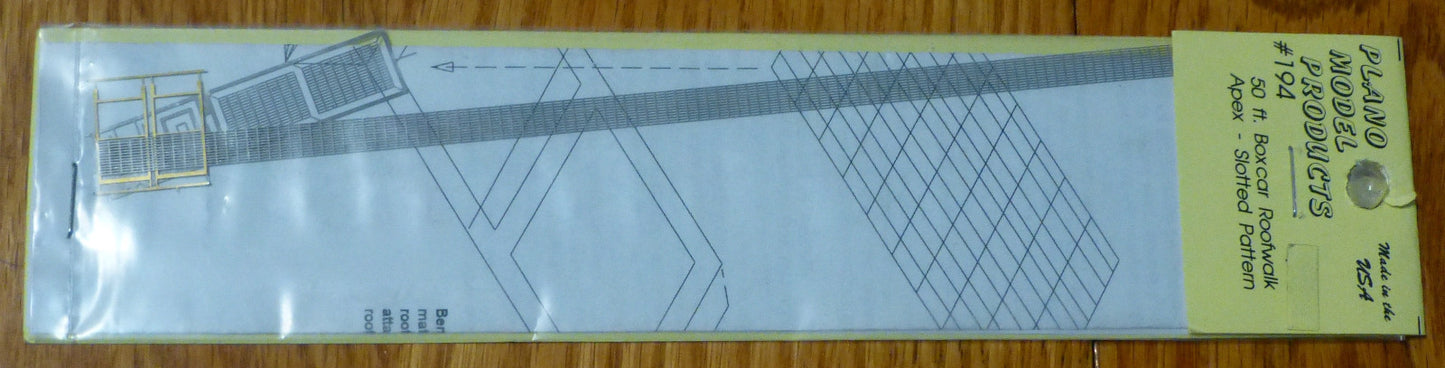 Plano #194 (50' Boxcar Running Board Kit / Apex - Slotted Pattern / Stainless
