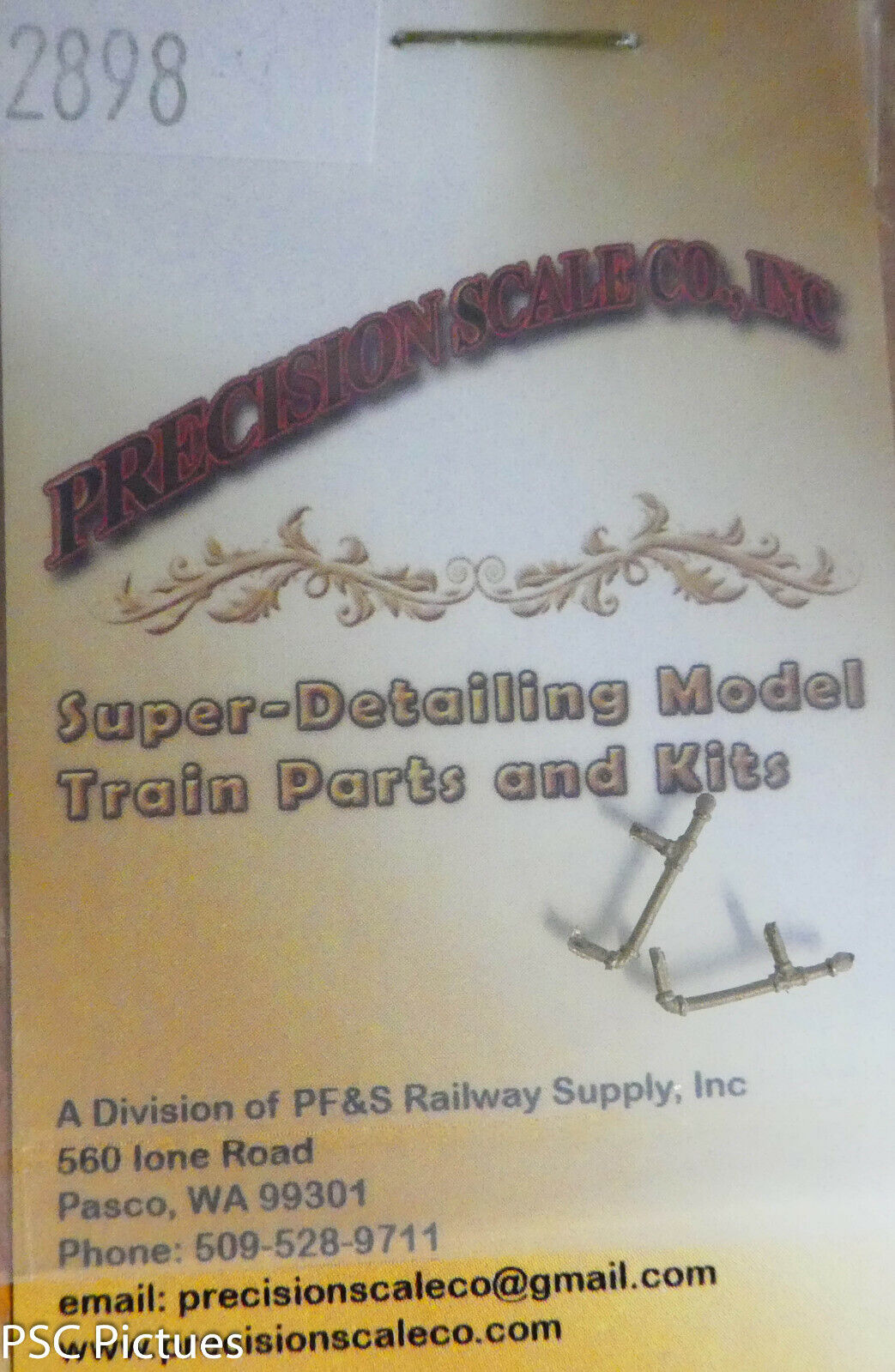 Precision Scale HO #2898 Plumbing for: Air Pump Filter (Brass)