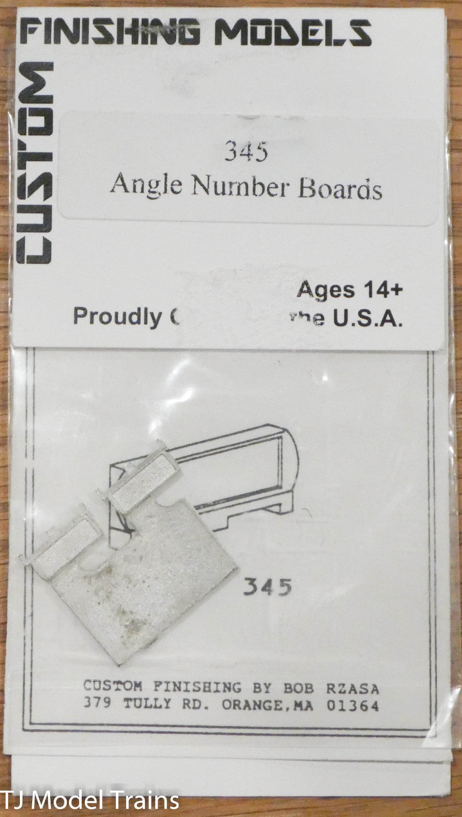 Custom Finishing Models HO #345 Angle Number Boards (White Metal)
