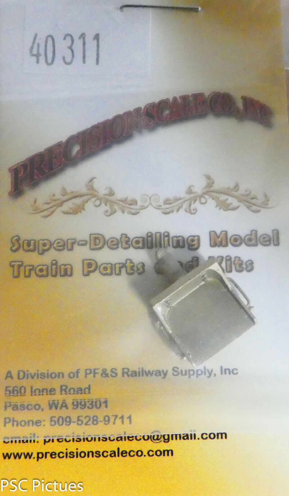 Precision Scale O #40311 Bracket for Headlight, NYC Style (Brass Casting)