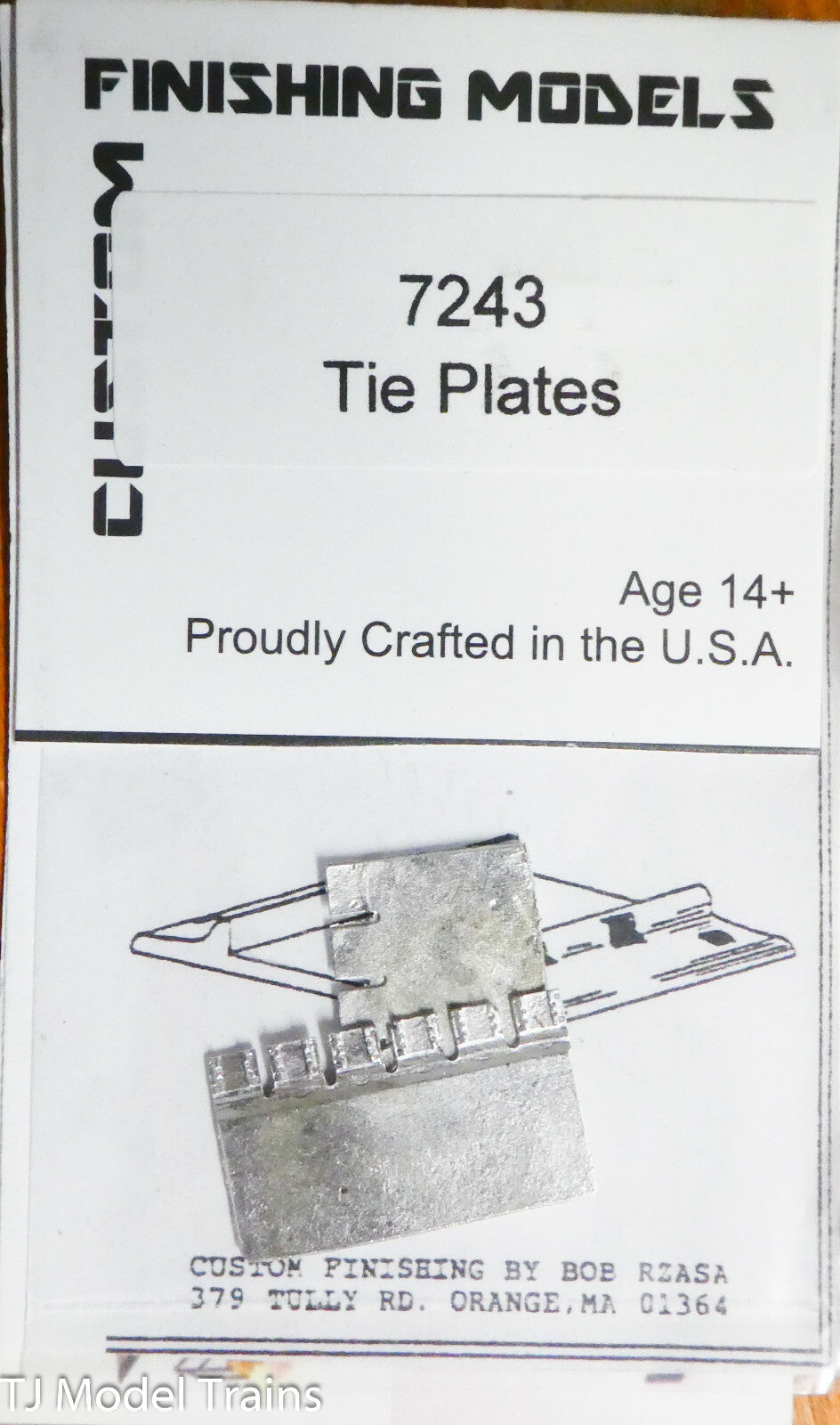 Custom Finishing Models HO #7243 Tie Plates (White Metal Parts 12)