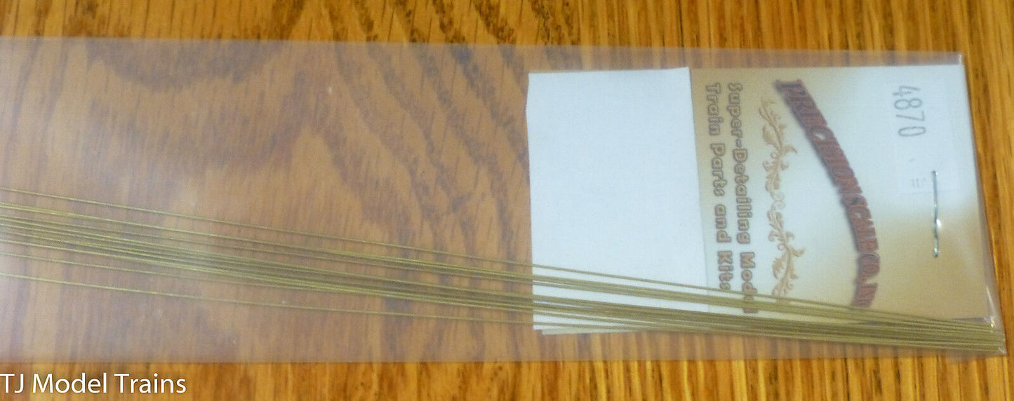 Precision Scale #4870 Wire, Straight, Brass, 12" Long, .5mm OD (12 in pkg)